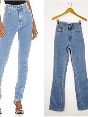 Helmut Lang Femme Hi Spike Jeans Light Stone High Rise Size 25